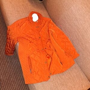 Lands' End Orange Quilted Jacket